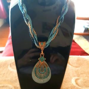 Betsey Johnson real stone and Rhinestone pendant